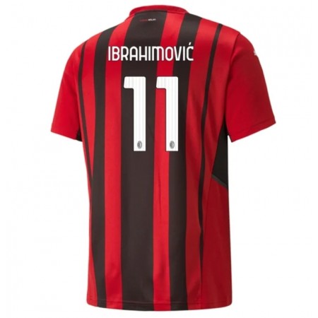 Billige Fotballdrakter AC Milan Zlatan Ibrahimovic 11 Hjemmedraktsett 2021/22 Kortermet